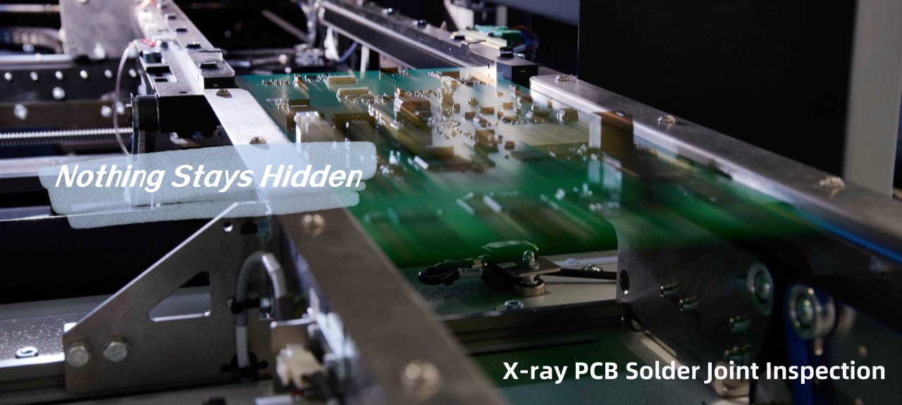 X-ray PCB solder joint inspection X-ışını PCB lehim bağlantısı incelemesi