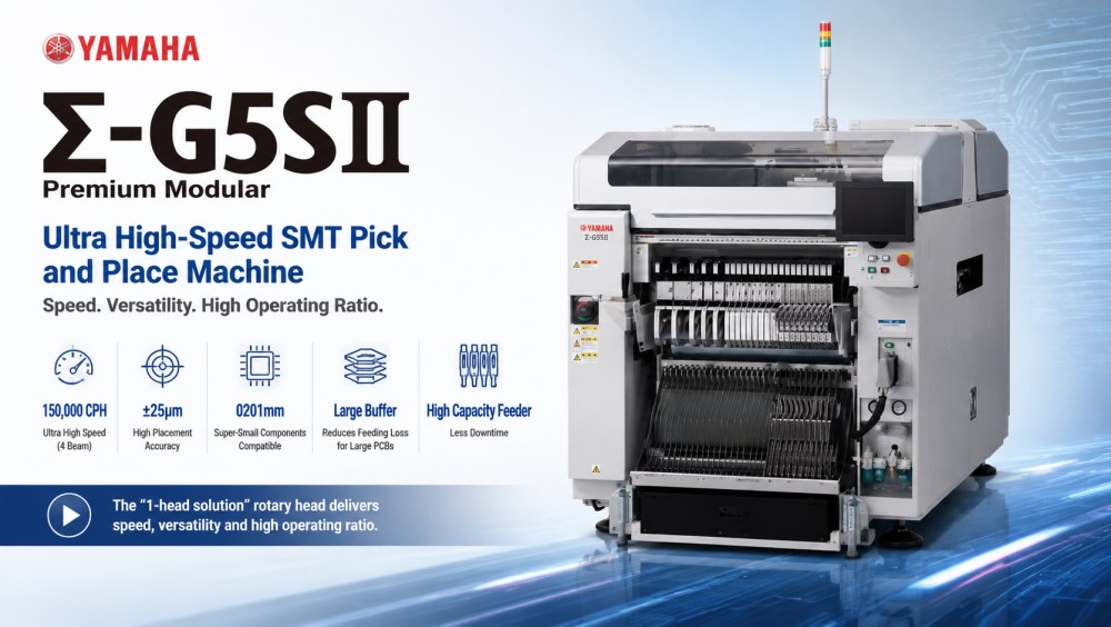 Yamaha Σ-G5SⅡ SMT Pick and Place Machine Yamaha Σ-G5SⅡ SMT Alma ve Yerleştirme Makinesi