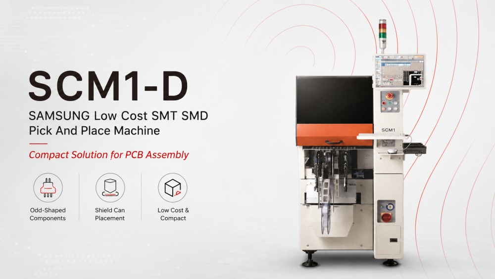 SCM1-D SAMSUNG Low Cost SMT SMD Pick And Place Machine SCM1-D SAMSUNG Düşük Maliyetli SMT SMD Alma ve Yerleştirme Makinesi