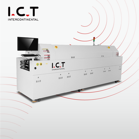 I.C.T-S6 |Uygun Maliyetli 6 Bölgeli SMT Kurşunsuz Reflow Fırın Makinesi Düşük Fiyat