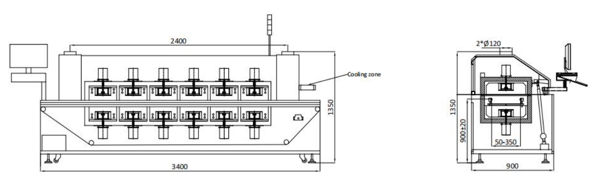 6 Bölgeli SMT Kurşunsuz Reflow Fırın Makinesi