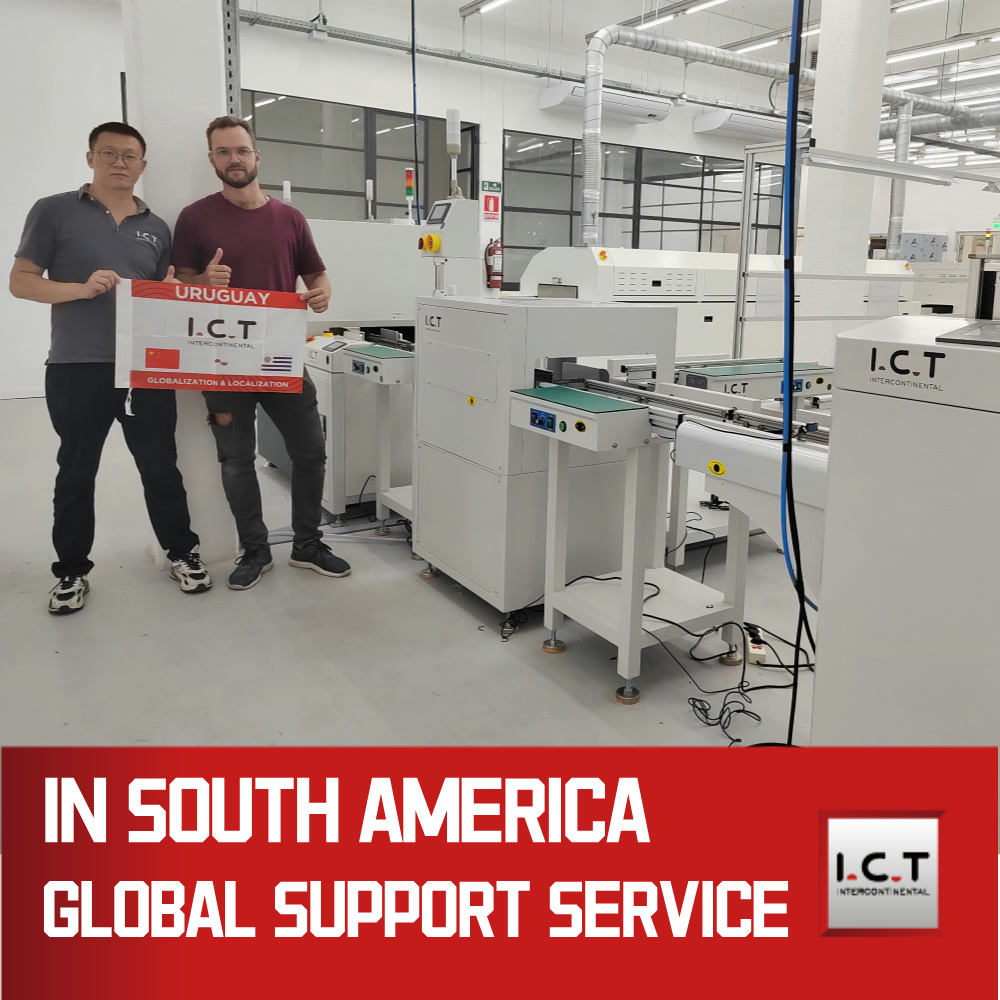 I.C.T | SMT PCB İş İstasyonuyla Özelleştirilmiş konveyör Bağlantısı