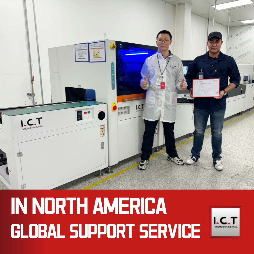 I.C.T | SMT Çift Dijital Konformal Kaplama Makinesi PCB Üretim Hattı