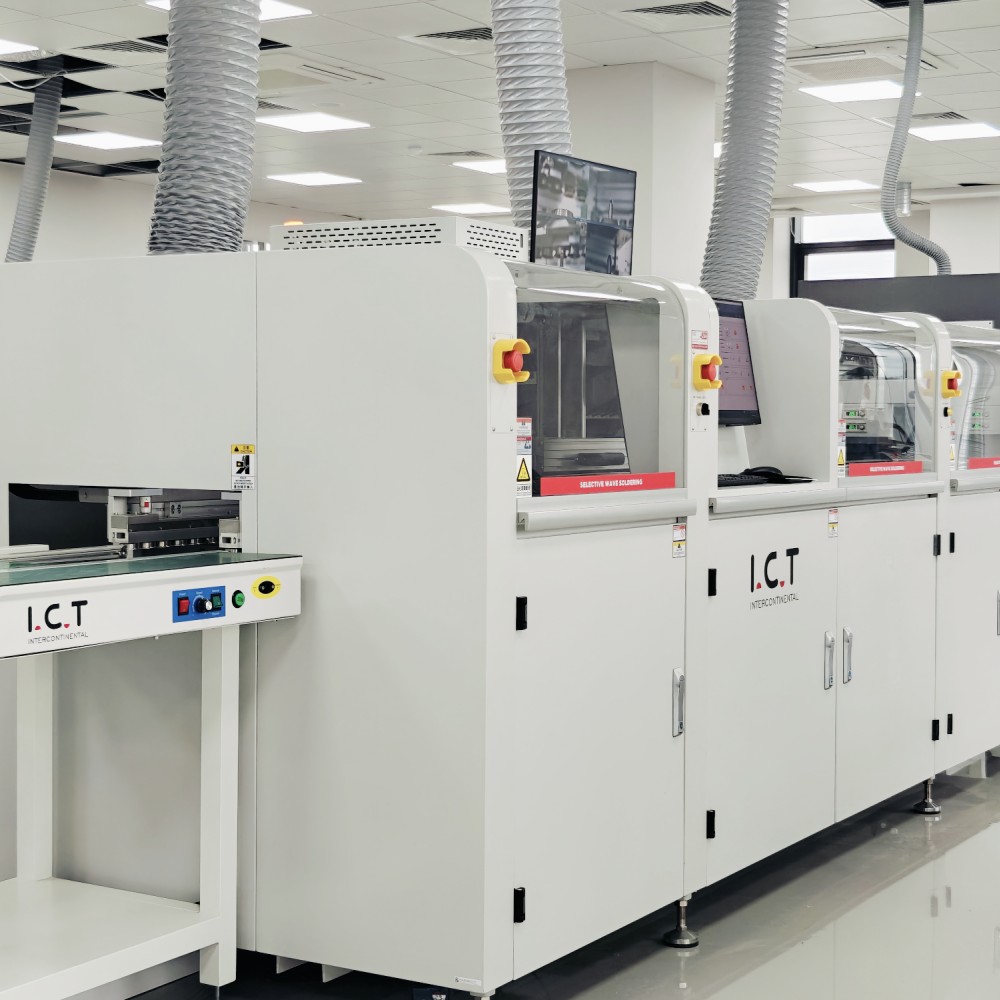 I.C.T | Masaüstü Seçmeli THT Çevrimdışı Dalga Lehimleme Makinesi PCB