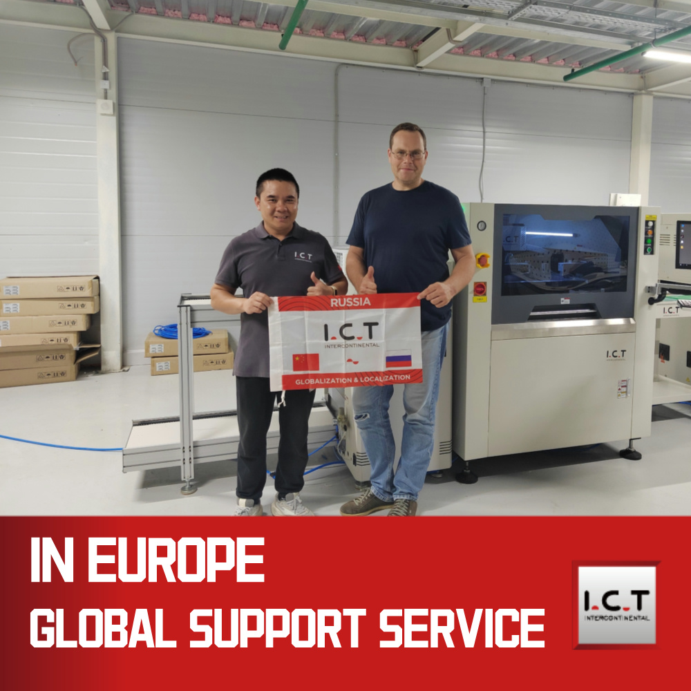 I.C.T | PCB SMD SMT şablon yazıcı 1,2 Metre Serigrafi Baskı Makinesi