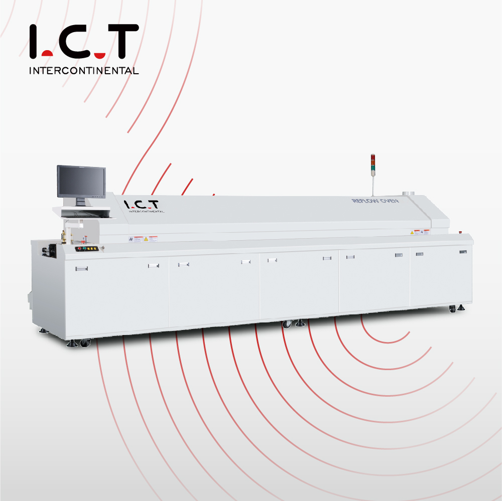 I.C.T |En İyi Kalite SMT Makine IR PCB Yeniden Akış Fırını ve Dalga Lehim