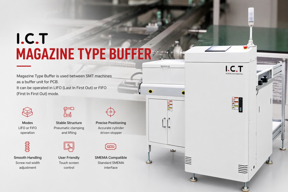 I.C.T PCB Magazine Type Buffer I.C.T PCB Dergi Türü Tampon