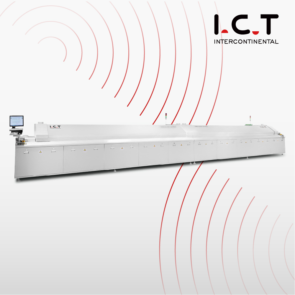 I.C.T |Kurşunsuz SMT Sıcaklık Testli Reflow Fırın Makinesi, Reflow Lehimleme Fırını SMT Ekipman I Rison
