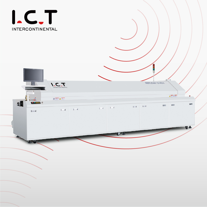 I.C.T |Shenzhen SMT Lehimleme Makinesi Kurşun Reflow Fırın Lehimleme 