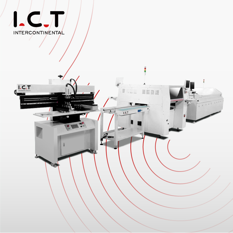 I.C.T |Hızlı Esnek Yarı Otomatik SMD PCBA Üretim Hattı