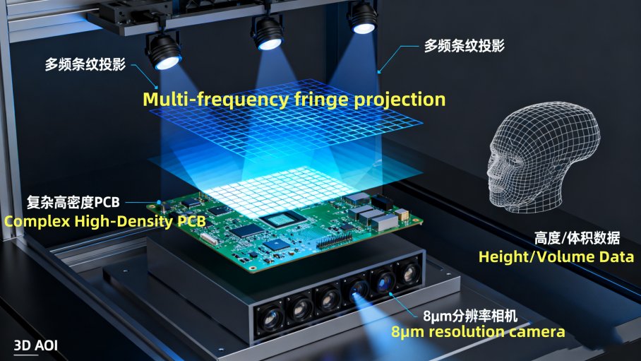 3D Yapılandırılmış Işık Görüntülemenin Şematik Diyagramı