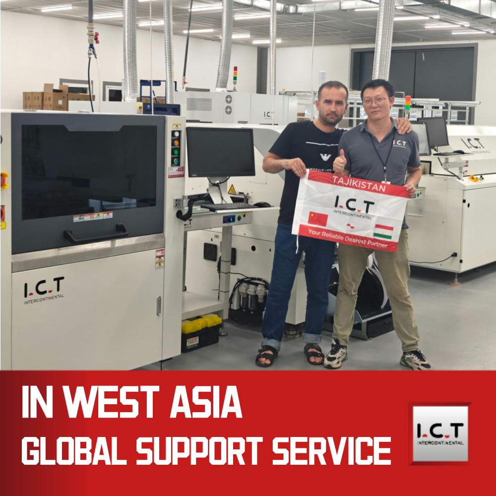 I.C.T | Tam otomatik SMT lehim pastası stensil yazıcı makinesi yüksek hassasiyetli baskı makinesi