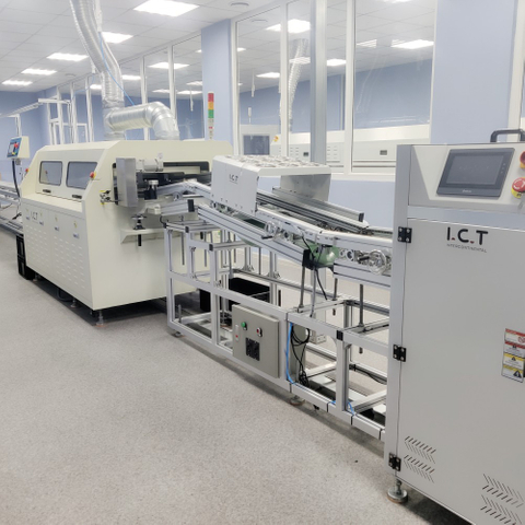 I.C.T | Büyük PCB Parçalar için Fluxlu Dalga Lehimleme Makinesi 