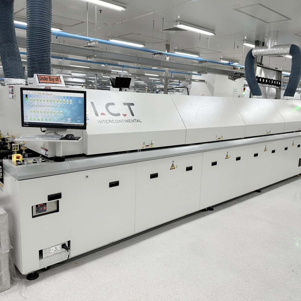 I.C.T-L12 | Özelleştirilmiş 12 Bölgeli Reflow Lehimleme Fırını LED Azot Reflow Fırını