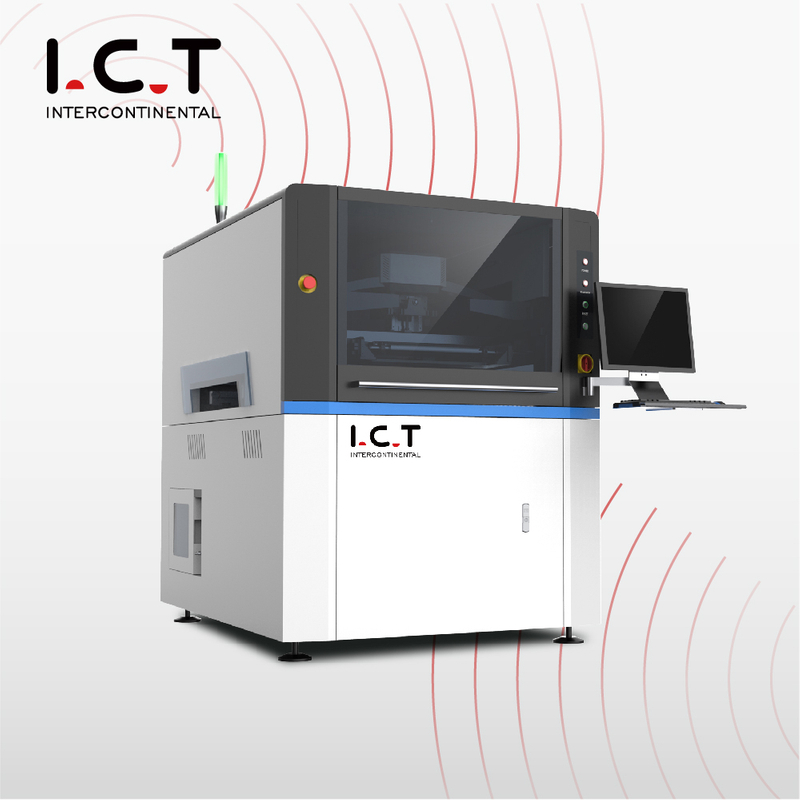 I.C.T |şablon yazıcı lehim pastası yüksek hassasiyetli SMT şablon yazıcı otomatik PCB yazıcı