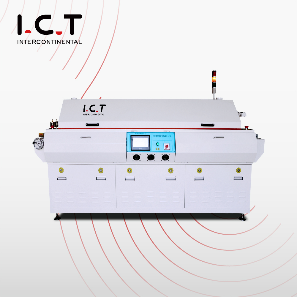 I.C.T |En İyi Kalite SMT Makine IR PCB Yeniden Akış Fırını ve Dalga Lehim