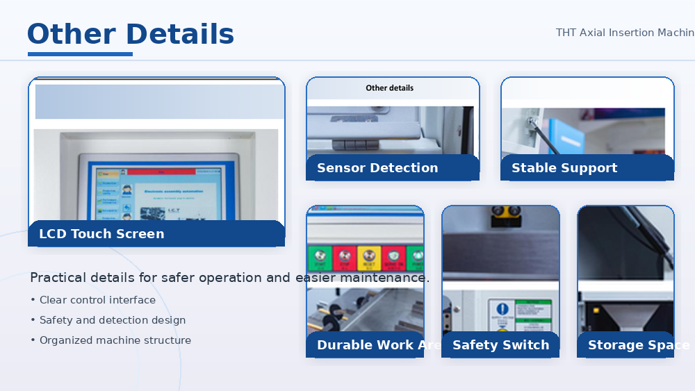 Other Details of THT Axial Insertion Machine THT Eksenel Ekleme Makinesinin Diğer Detayları