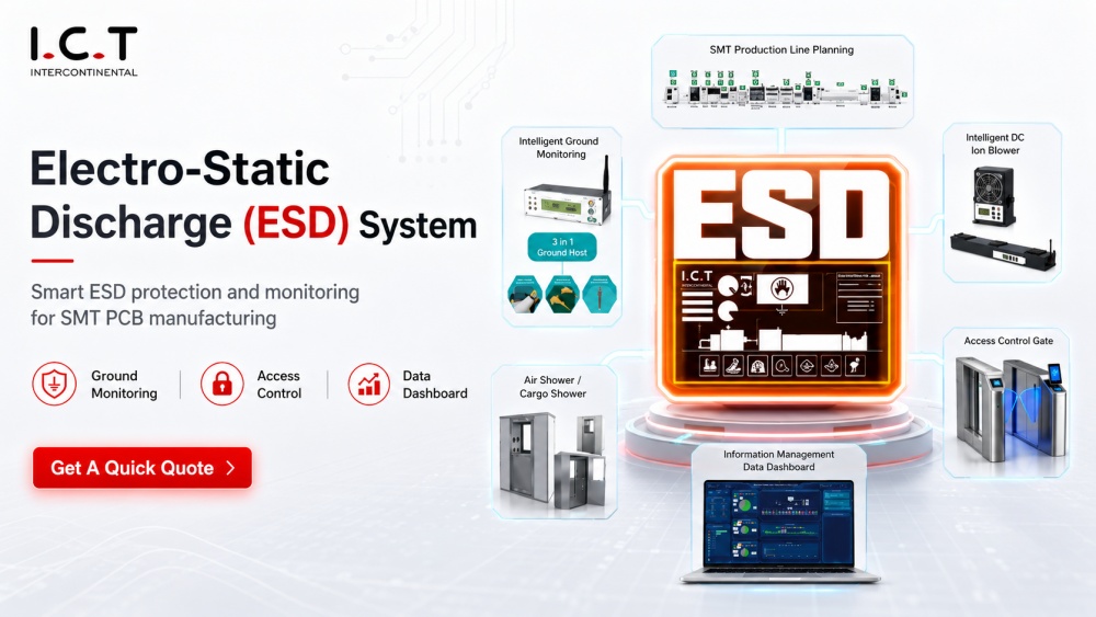 Electro-Static Discharge (ESD) System in SMT PCB Manufacturing SMT PCB İmalatında Elektro-Statik Deşarj (ESD) Sistemi